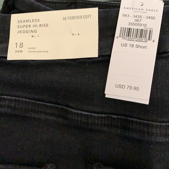 American Eagle NWT High Rise Destroyed Jeggings - Picture 14 of 16